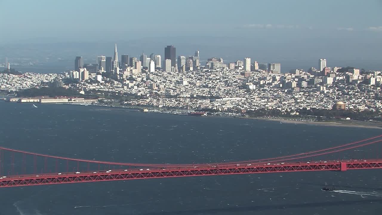 골든 게이트 브리지, 캘리포니아, 미국의 일부와 샌프란시스코의 파노라마