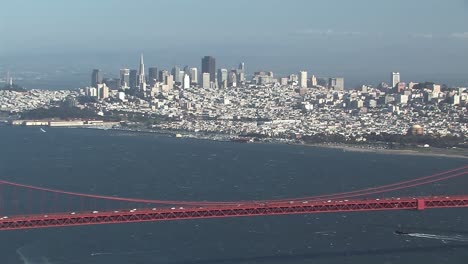 panorama de san francisco con partes del puente golden gate, california, estados unidos