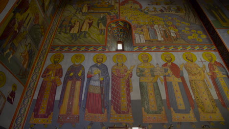 A-12th-century-Georgian-Orthodox-church,-View-from-inside-the-Lurji-Monastery,-or-"Blue-Church",-in-Tbilisi-Georgia