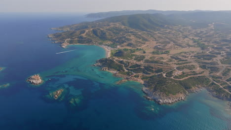 aerial view of a stunning coastal landscape in greece