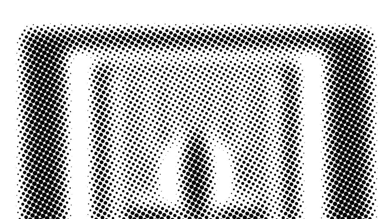 medio tono de muchos puntos, fondo abstracto generado por computadora, fondo de renderización 3d con efecto de ilusión óptica