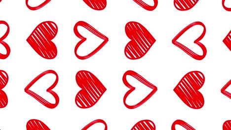 red hearts pattern