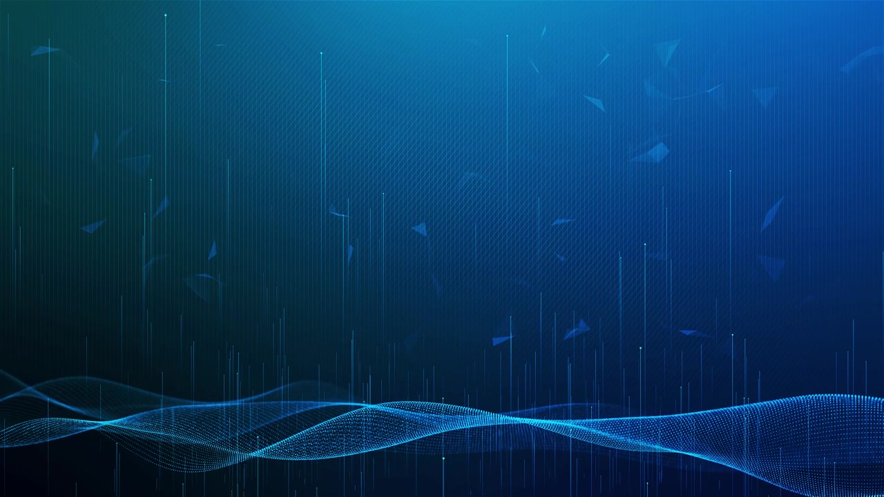 4K linea d'onda particelle fluide sfondo astratto forma curva array fluido di punti forma 3D rete di punti