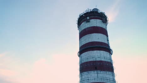 View-on-the-top-of-a-chimney,-camera-moving-around