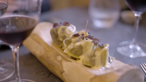 gourmet tortellini with cheese sauce