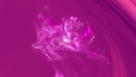 animación de humo sobre fondo rosado con líneas