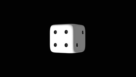 White-Dice-Rotating-Horizontally-on-Black-Background