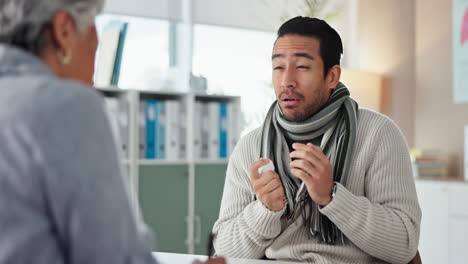 doctor consultation with sick patient