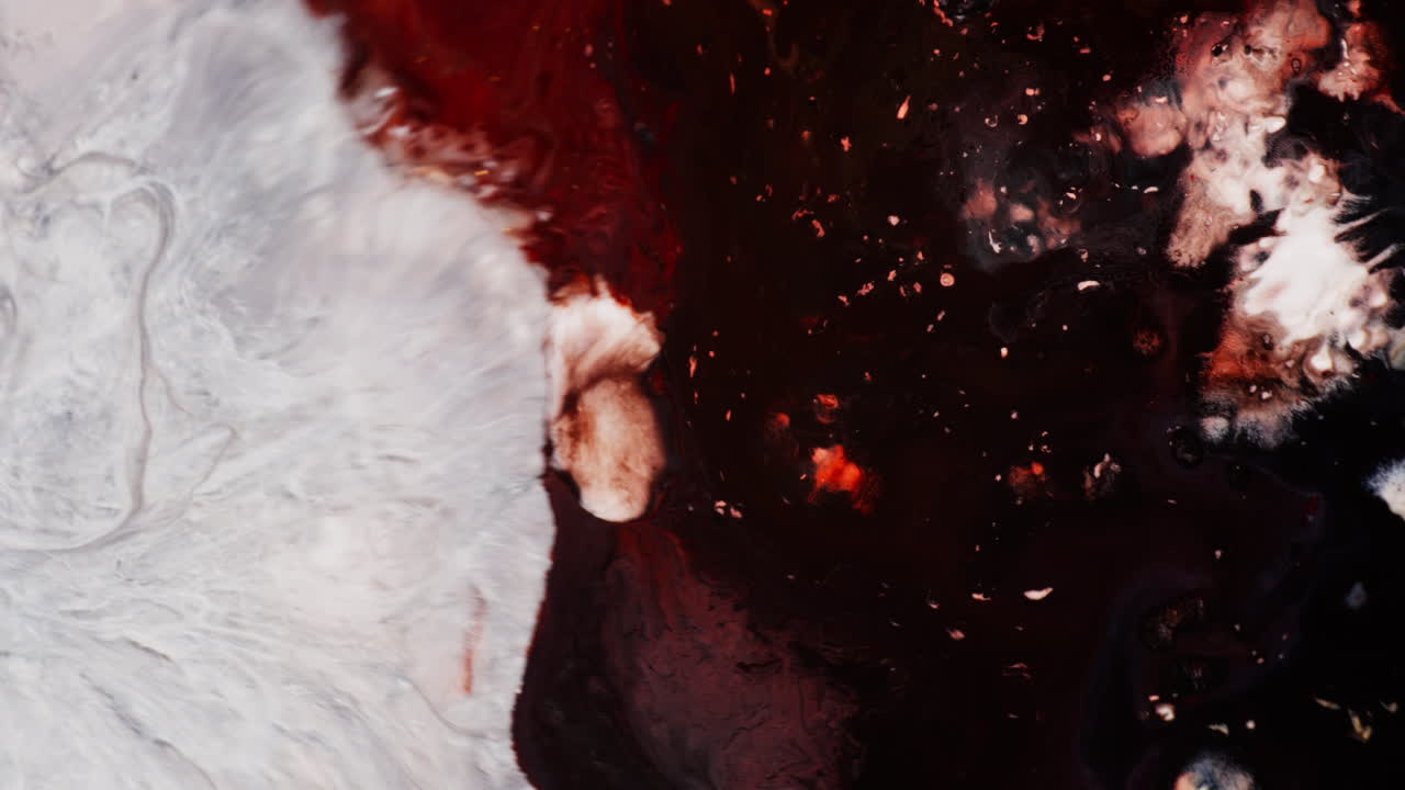 White And Brown Fluid Ink Reaction - Abstract Background