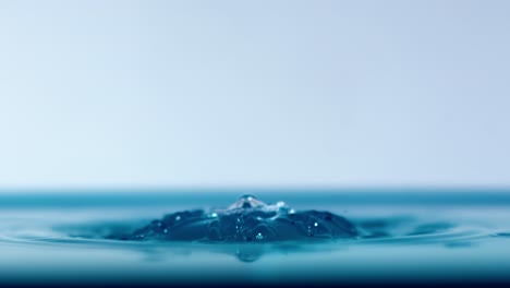 drop close-up of water falls in a super slow motion.