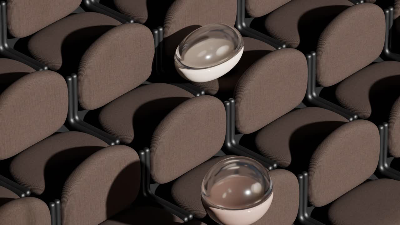 구체를 가진 추상적인 기하학적 패턴