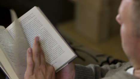 man reading a book