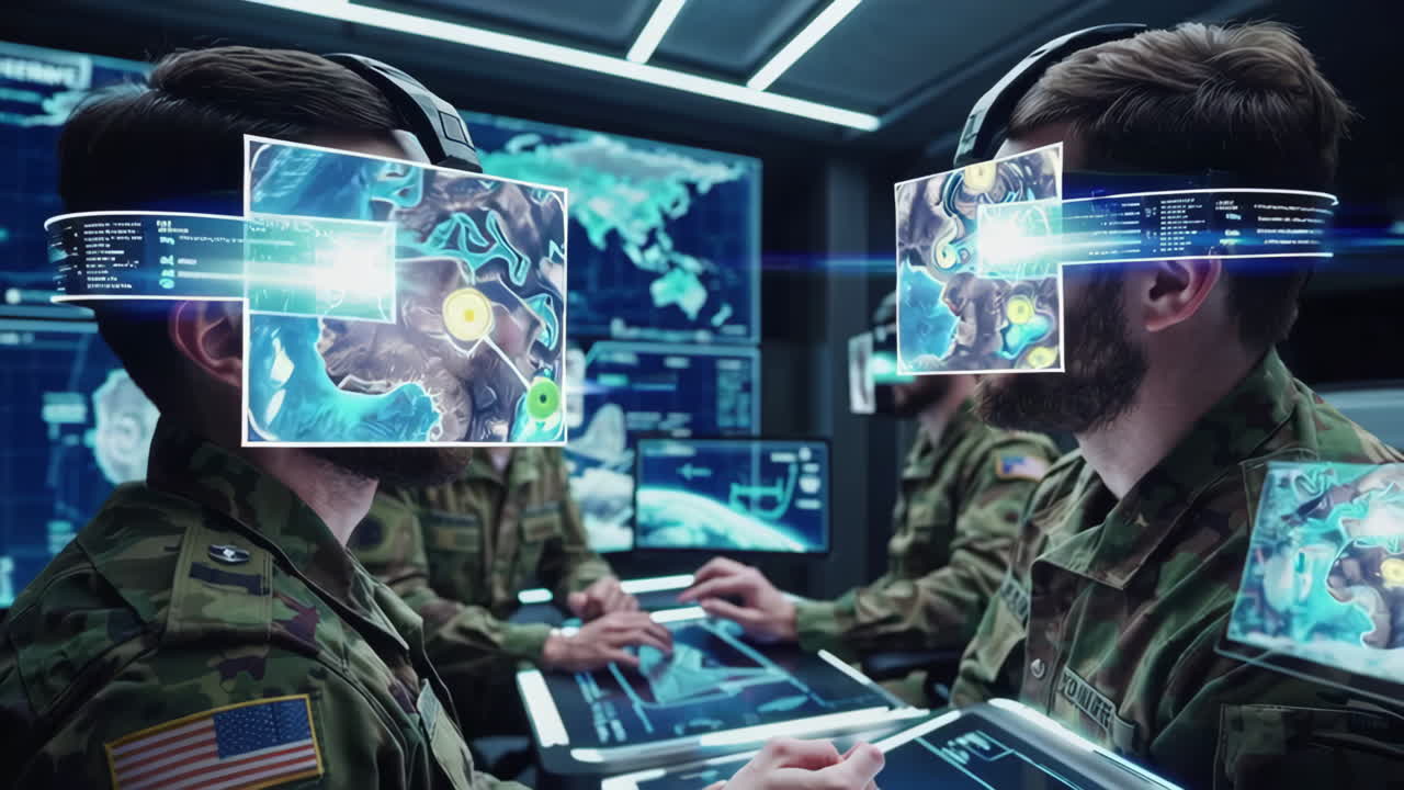 vr 훈련 세션에서 군사 인력