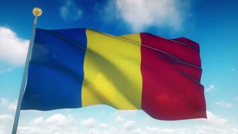 4k highly detailed flag of romania loopable