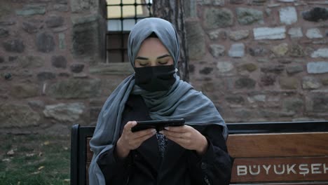 hijab girl showing greenscreen