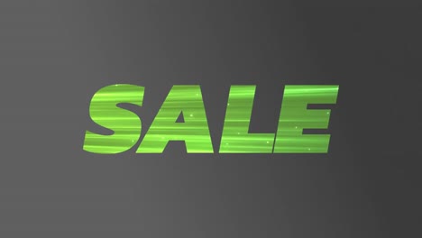 animation of sale text on grey background