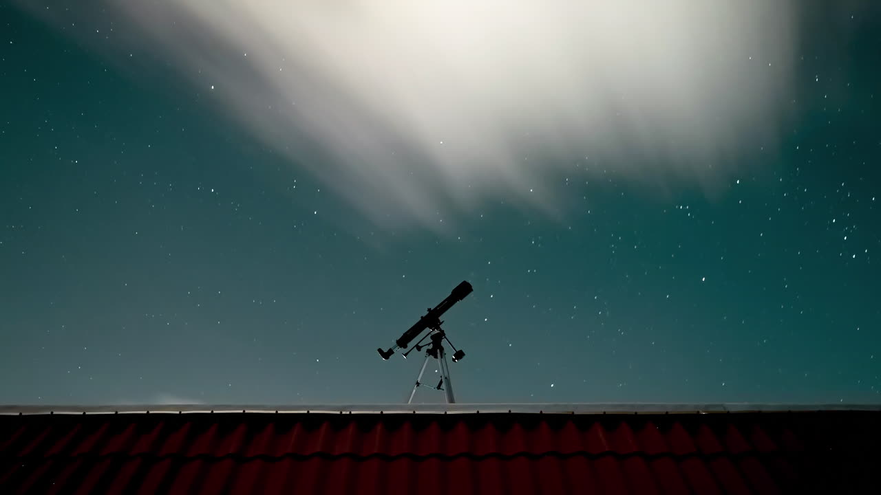 Starlapse time lapse of my telescope up on my roof