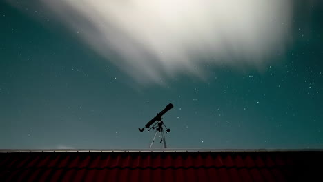 starlapse time lapse of my telescope up on my roof