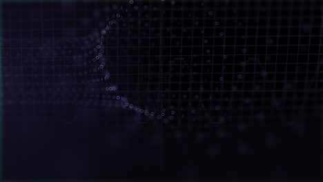 4k video of geometric tunnel of circles on dark blue background.