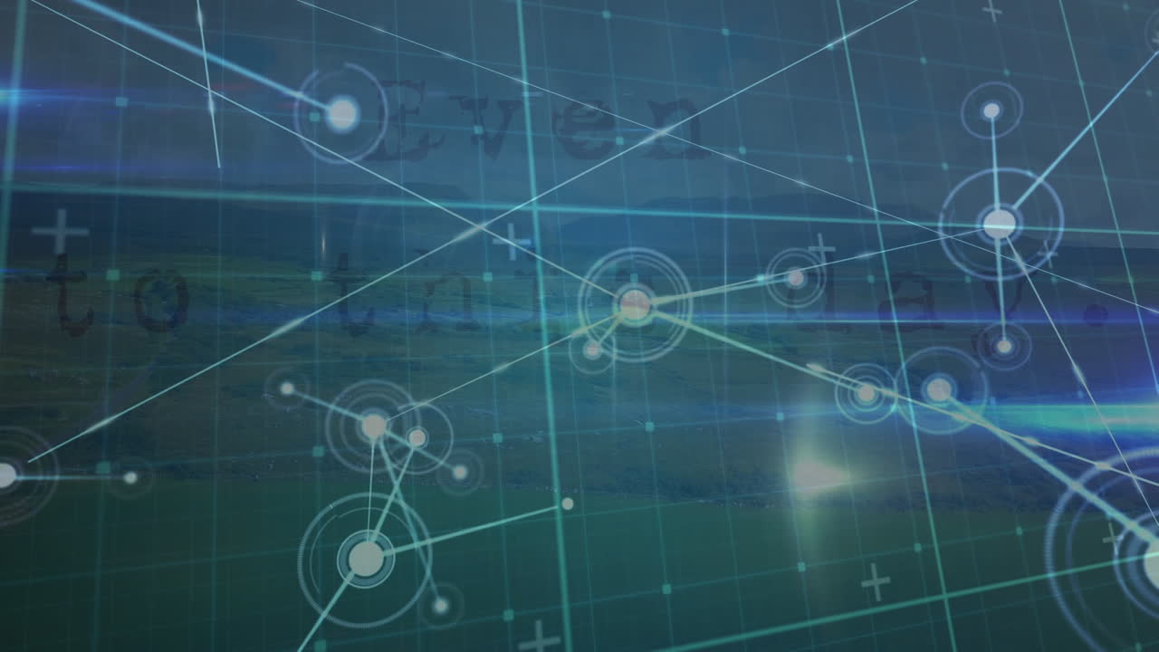 그리드 및 풍경에 대한 연결 네트워크의 애니메이션