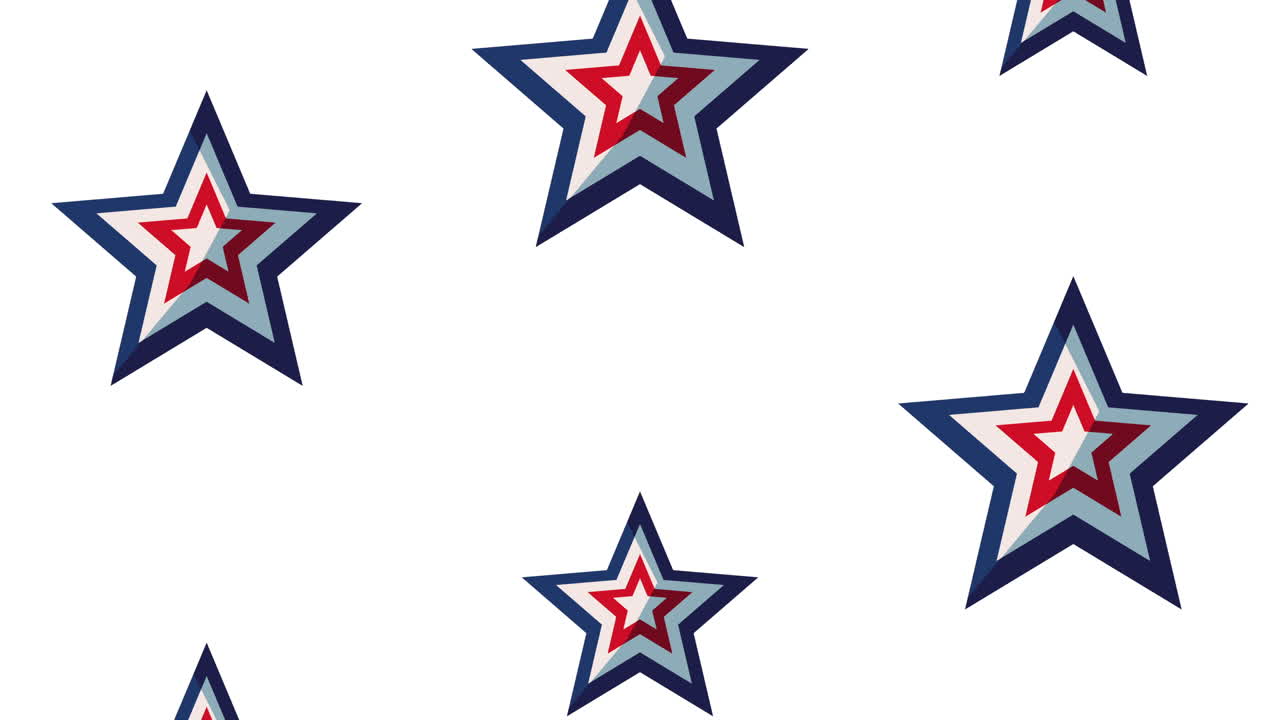 la bandera de los estados unidos en la animación de las estrellas