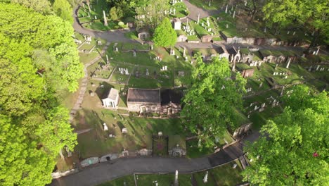 Overhead-of-old-colonial-era-graveyard