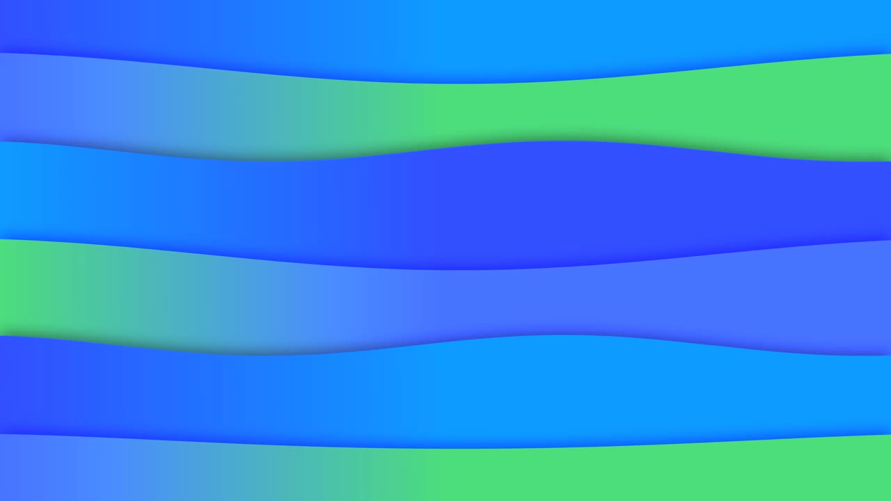 animación de curvatura de onda elegante calma que fluye formas suaves fondo 3d gráficos de movimiento efecto visual gradiente abstracto color verde azul