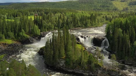 ristafallet waterfall in the western part of jamtland is listed as one of the most beautiful waterfalls in sweden.