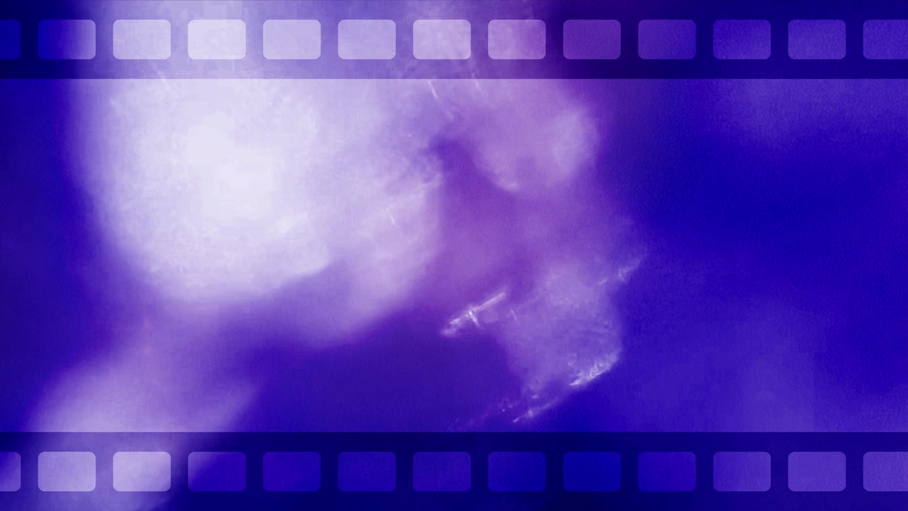 Vintage Filmstrook-overlay met Paarse en Blauwe Lichtlekken