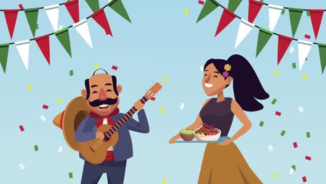 mexican couple in party celebration