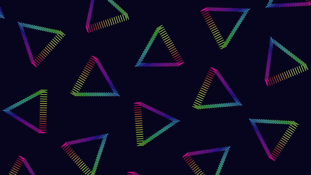 patrón geométrico triangular colorido, diseño moderno y dinámico sin costuras