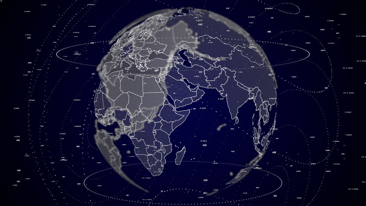 globo digital girando, haciendo zoom en el país de yemen