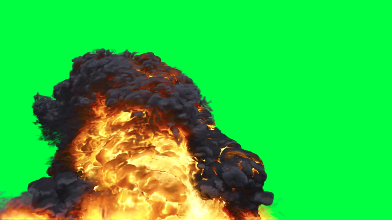 pantalla verde de la explosión