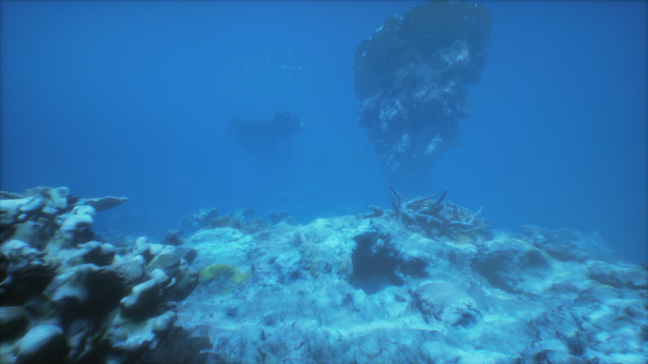 impresionante escena submarina con un arrecife de coral y peces