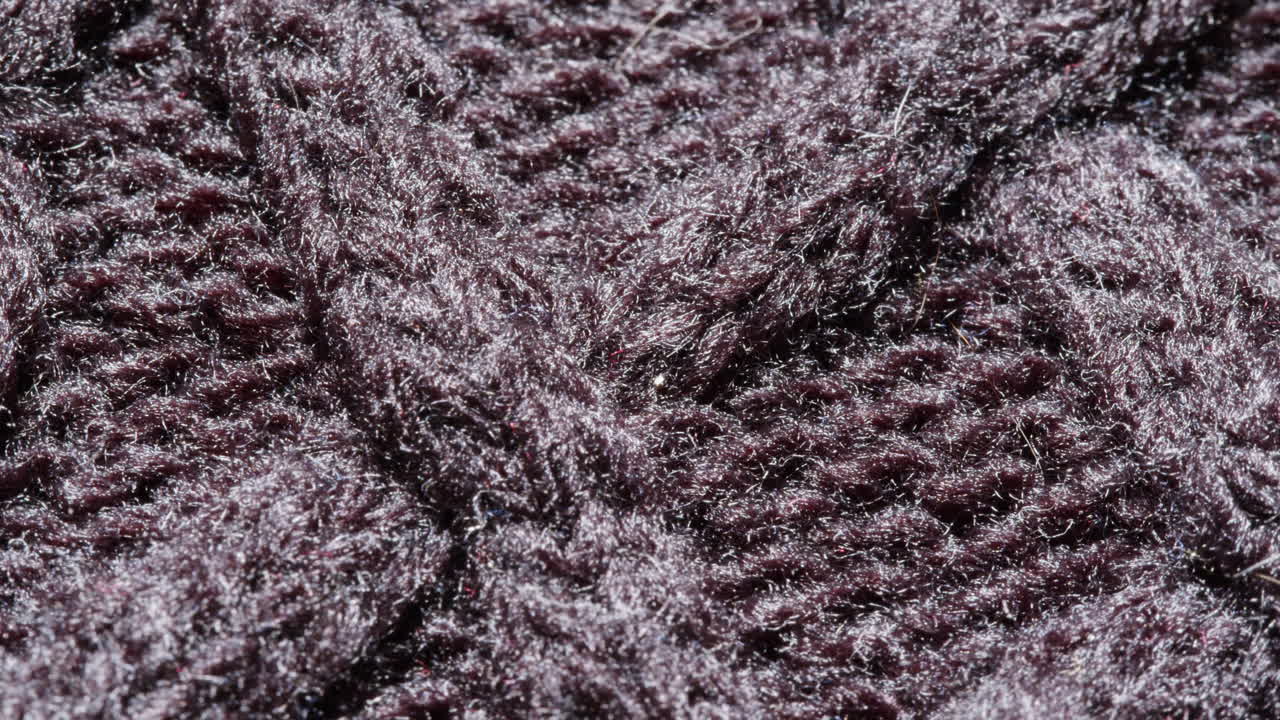 Close-up of Dark-Colored Knitted Yarn