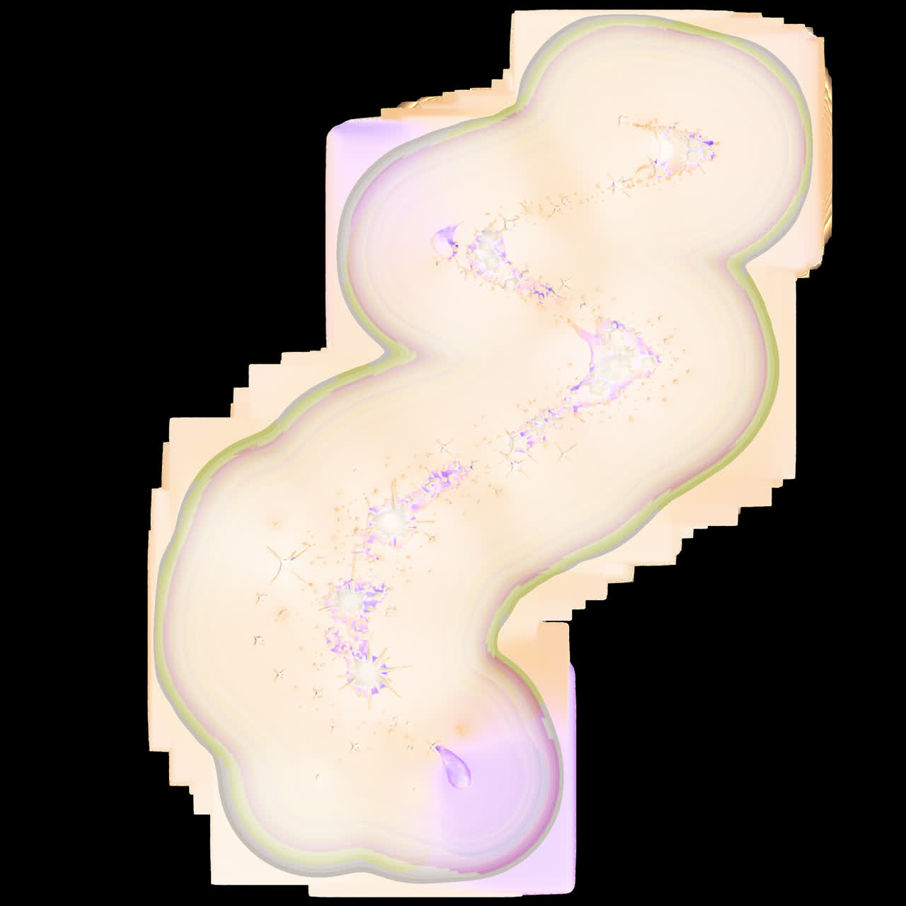 Glowing sparkle trail animated overlay, transparent 4K video, alpha channel, ProRes 4444