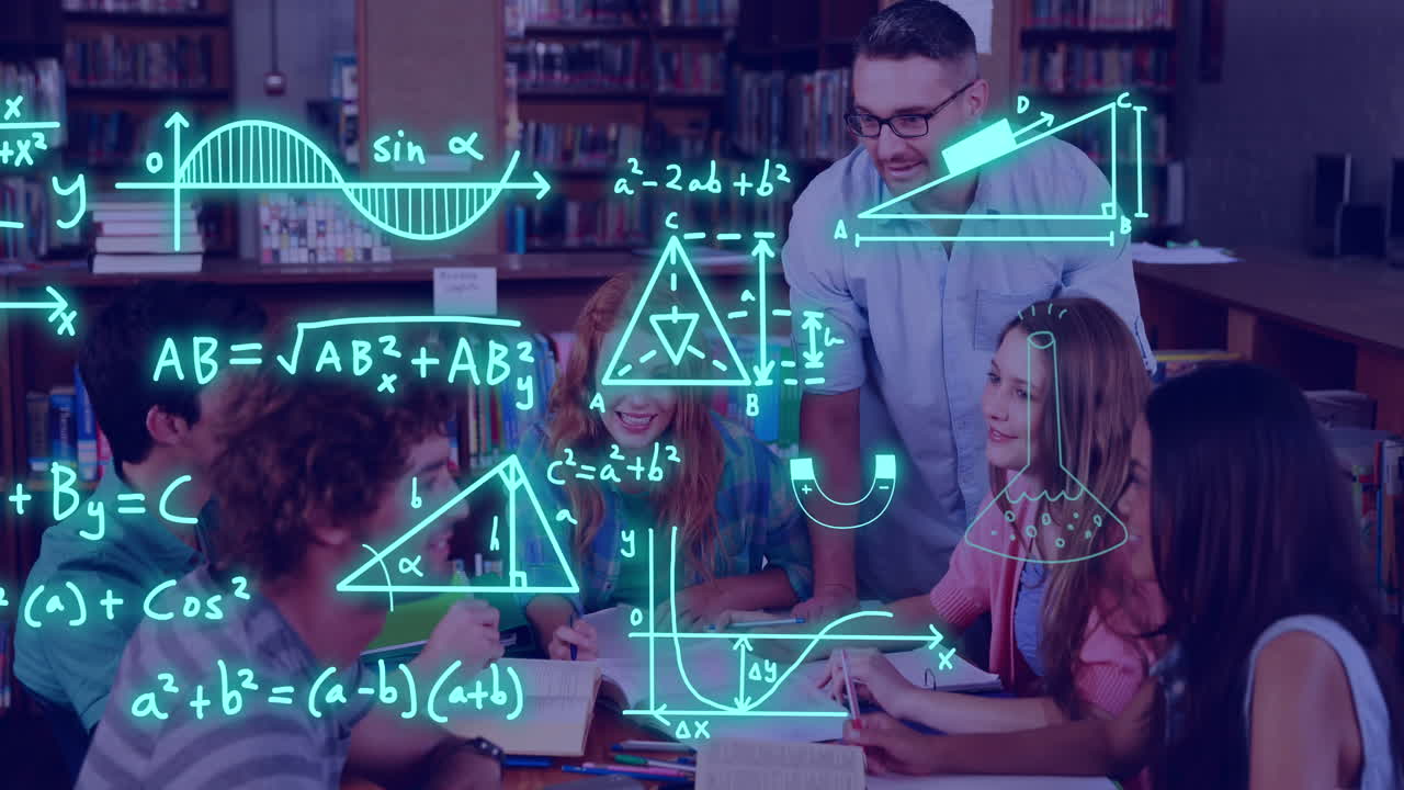 animación de ecuaciones y procesamiento de datos en diversos estudiantes