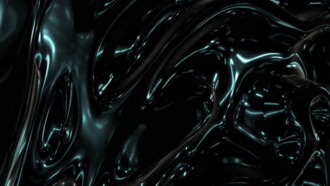 closeup fantasy chaos blue liquid waves in dark space