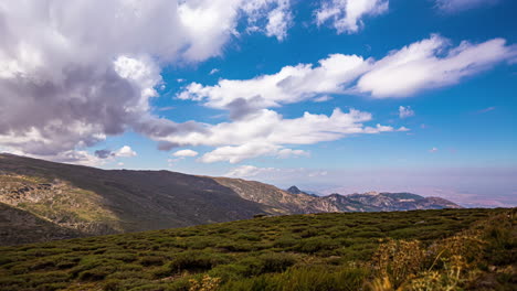 panoramic view over the sierra nevada national park in spain