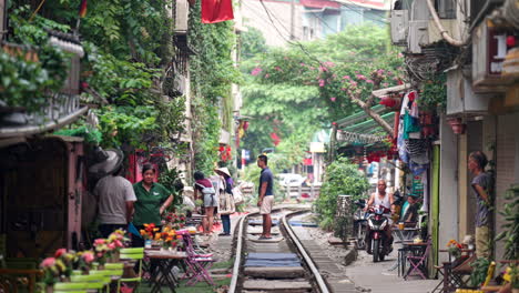 life along the train tracks of hanoi, vietnam