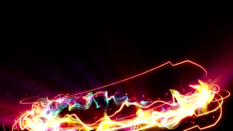 las partículas mágicas anillo fondo abstracto, animación, renderización, bucle