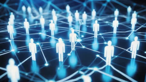 abstract global network of connected people