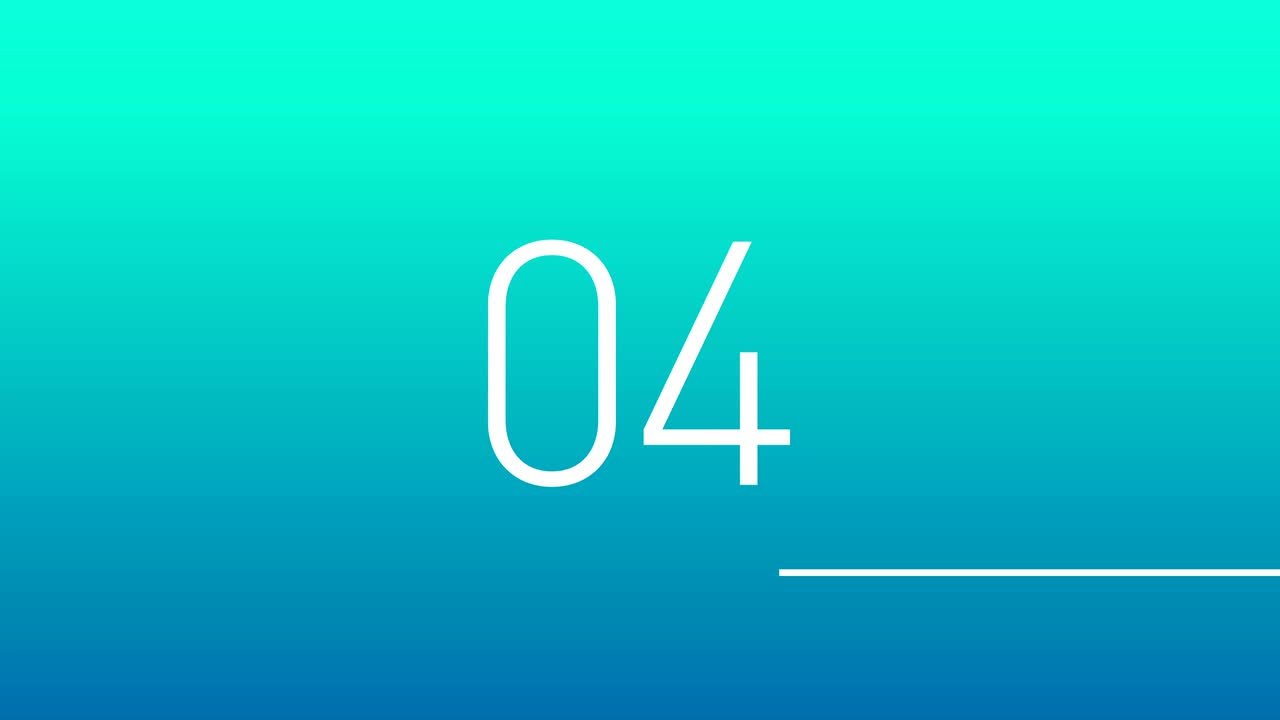 cuenta atrás de 10 segundos con fondo de fantasía en gradiente y colores brillantes. cuenta atrás moderna para la producción de video