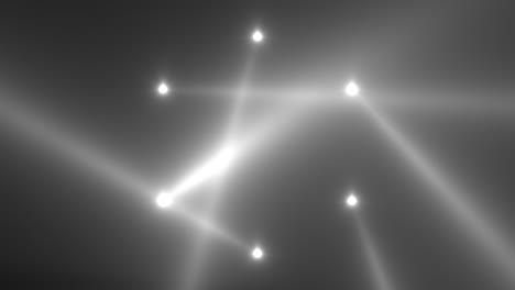 animation motion white glowing spotlight beams on dark background in stage 1