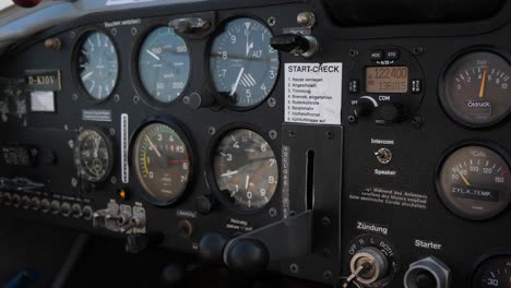 cockpit of a small airplane