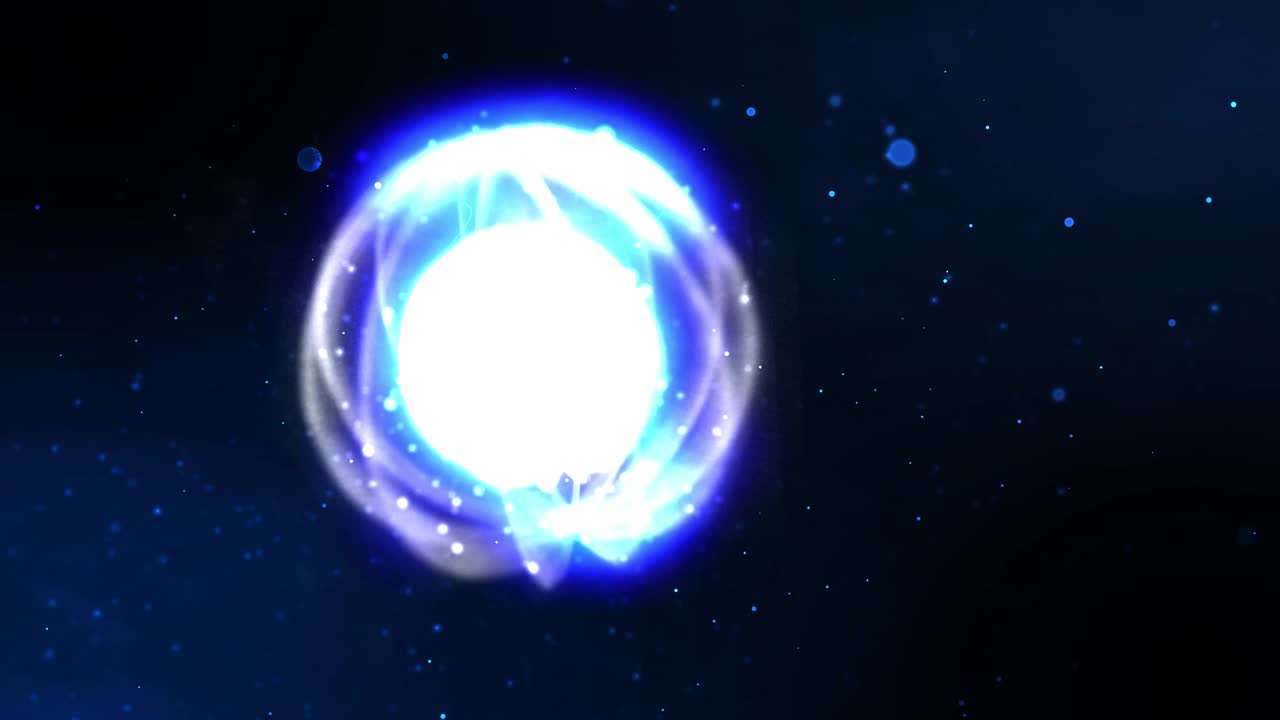 bola de energía azul, globo digital