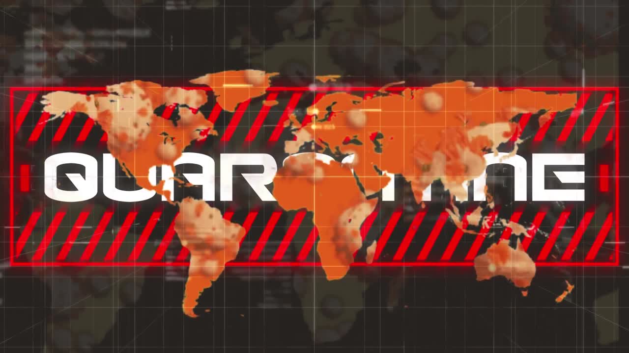 코로나 19 텍스트와 세포의 애니메이션 세계 지도