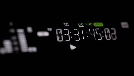 running timecode on the pro hd vcr