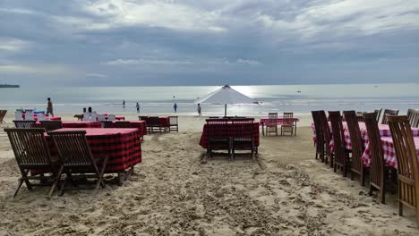 balinese jimbaran beach famous for its perfect seafood restaurants