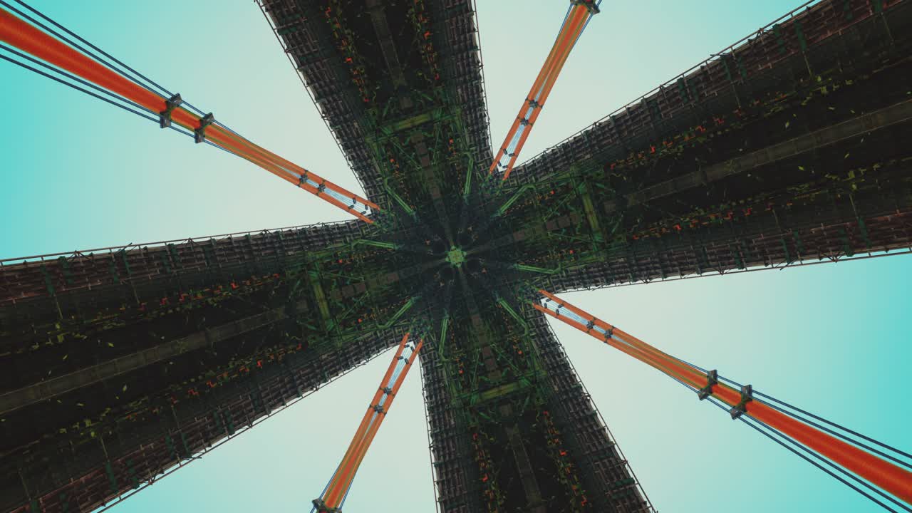 simetría del puente de suspensión - en bucle